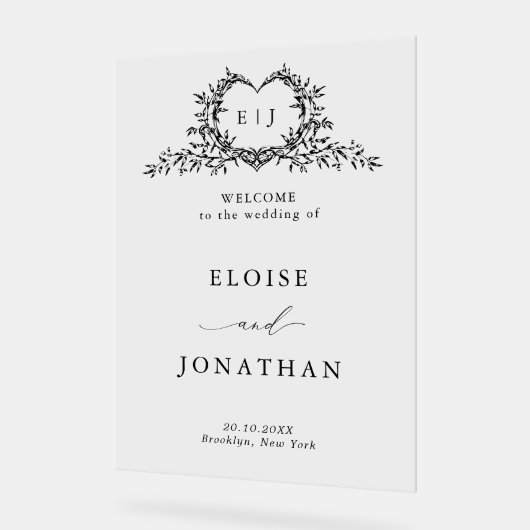 Modern Minimalist Calligraphy Wedding Welcome (Angle)