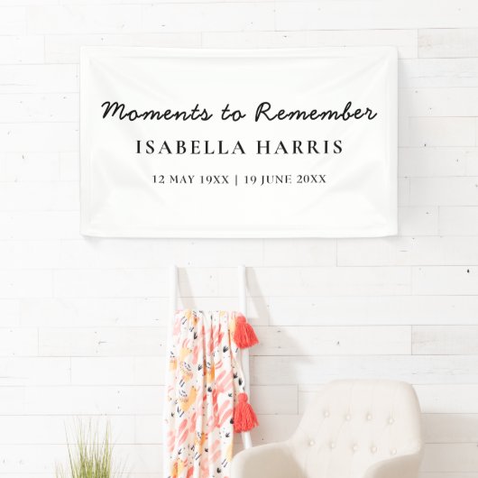 Modern Minimalist Celebration of Life Banner (Insitu)