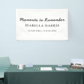 Modern Minimalist Celebration of Life Banner (Beurs)