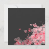 Modern minimalist Cherry Blossom Invitation Kaart (Achterkant)