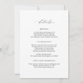 Modern Minimalist Chic Calligraphy Crest Wedding Kaart (Achterkant)
