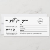 Modern Minimalist Christmas Gift Card (Voorkant)