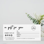 Modern Minimalist Christmas Gift Card (Staand voorkant)