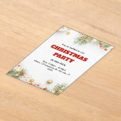 Modern Minimalist Christmas Invitation Acryl Uitnodigingen (Laagn)