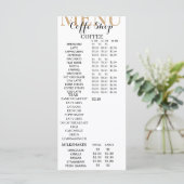 Modern minimalist Coffee Shop Menu Template (Debout devant)