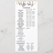 Modern minimalist Coffee Shop Menu Template (Devant)