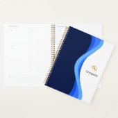 Modern Minimalist Company Blue White Business (Devant avec enveloppe)