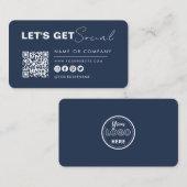 Modern Minimalist Connect met US Navy Blue Visitekaartje (Voorkant / Achterkant)