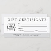 Modern Minimalist Custom Business Gift Certificate (Voorkant)