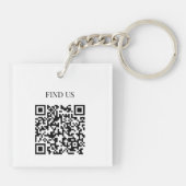 Modern Minimalist Custom Business Logo Sleutelhanger (Achterkant)