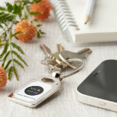 Modern Minimalist Custom Business Logo Sleutelhanger (Zijkant)