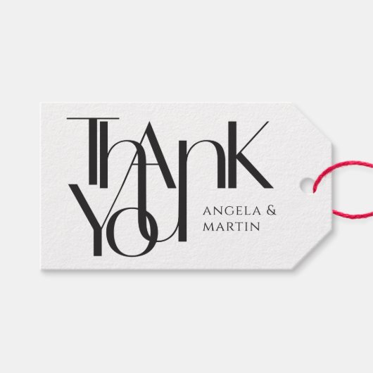 Modern Minimalist dank u Cadeaulabel (Voorkant (Horizontaal))