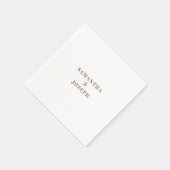 Modern minimalist Dark Terracotta Wedding Servet (Hoek)