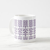 Modern Minimalist Date Hidden Message Custom Lilac Koffiemok (Voorkant links)