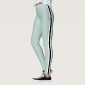 Modern Minimalist Duck Egg Green Stylish Athletic Leggings (Links)