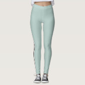 Modern Minimalist Duck Egg Green Stylish Athletic Leggings (Voorkant)