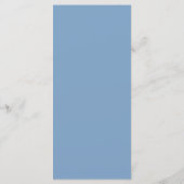Modern Minimalist Dusty Blue Wedding Dinner Menu (Achterkant)