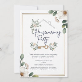 Modern Minimalist Editable Housewarming Invitation Kaart