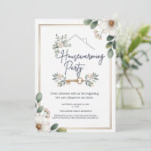 Modern Minimalist Editable Housewarming Invitation Kaart (Staand voorkant)