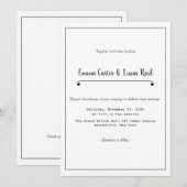 Modern Minimalist Editable Wedding Invitation (Devant / Derrière)