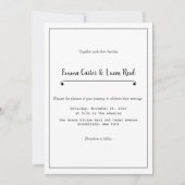 Modern Minimalist Editable Wedding Invitation Kaart (Voorkant)