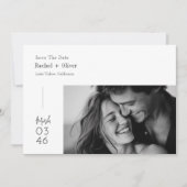 Modern Minimalist Editorial Photo Save the Date (Devant)