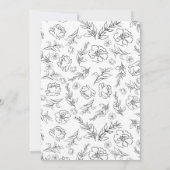 Modern Minimalist Elegant Black and White Script  Kaart (Achterkant)