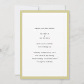 Modern Minimalist Elegant Lime Green Wedding Kaart (Voorkant)