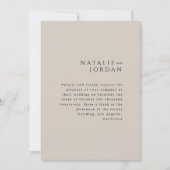 Modern Minimalist Elegant Silver Grey Wedding Kaart (Voorkant)