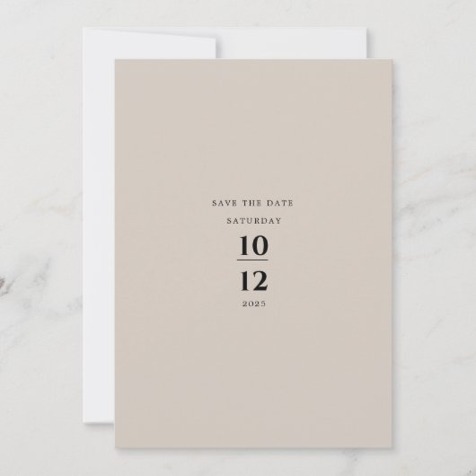 Modern Minimalist Elegant Silver Grey Wedding Kaart (Voorkant)