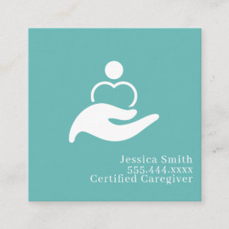 Modern Minimalist Elegant Typography Professional  Vierkante Visitekaartje