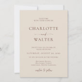 Modern Minimalist Elegant Wedding Invitations (Devant)