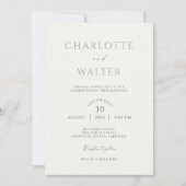 Modern Minimalist Elegant Wedding Invitations (Devant)