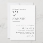 Modern Minimalist Elegant Wedding Invitations (Devant)