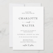 Modern Minimalist Elegant Wedding Invitations (Devant)