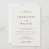Modern Minimalist Elegant Wedding Invitations (Devant)