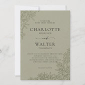Modern Minimalist Elegant Wedding Invitations Save The Date (Voorkant)