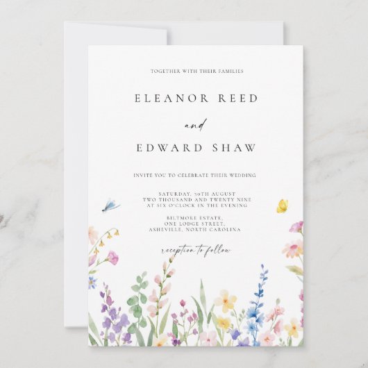 Modern Minimalist Elegant Wedding Invitations Save The Date (Voorkant)