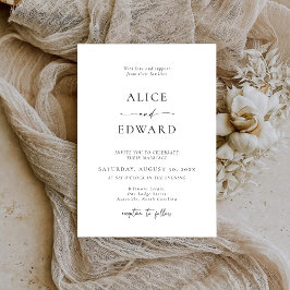 Modern Minimalist Elegant Wedding Invitations Save The Date