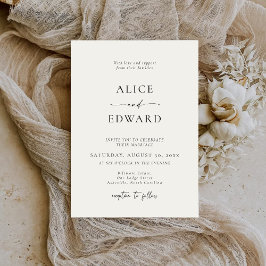 Modern Minimalist Elegant Wedding Invitations Save The Date