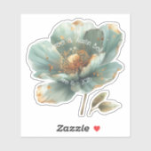 Modern Minimalist Emerald and Gold Wedding Sticker (Feuille)