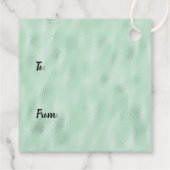 Modern Minimalist Emerald and White Wedding Favor  Bedankjes Labels (Achterkant)