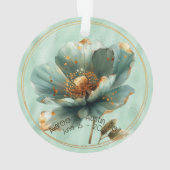 Modern Minimalist Emerald Gold Wedding Ornament (dos)