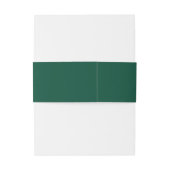 Modern minimalist Emerald Green Gold Uitnodigingen Wikkel (Achterkant Voorbeeld)