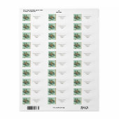 Modern Minimalist Emerald White Address Label (Full Sheet)