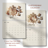 Modern Minimalist Family Photo Calendar 2026 Kalender