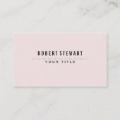 Modern minimalist generic baby pink visitekaartje (Voorkant)