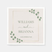 Modern Minimalist Geometric Frame Wedding Servet (Voorkant)