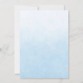 Modern Minimalist Gold and Blue Wedding   Kaart (Achterkant)