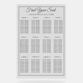 Modern Minimalist Gray Striped Wedding Seating Cha (Recto)